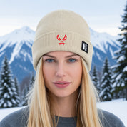 Recycled RPET Knit Hat – Soft and Warm – Naturaleine Sustainable Line – Embroidered Vampire Design