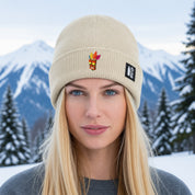 Recycled RPET Knit Hat – Soft and Warm – Naturaleine Sustainable Line – Aku Aku Embroidered Design