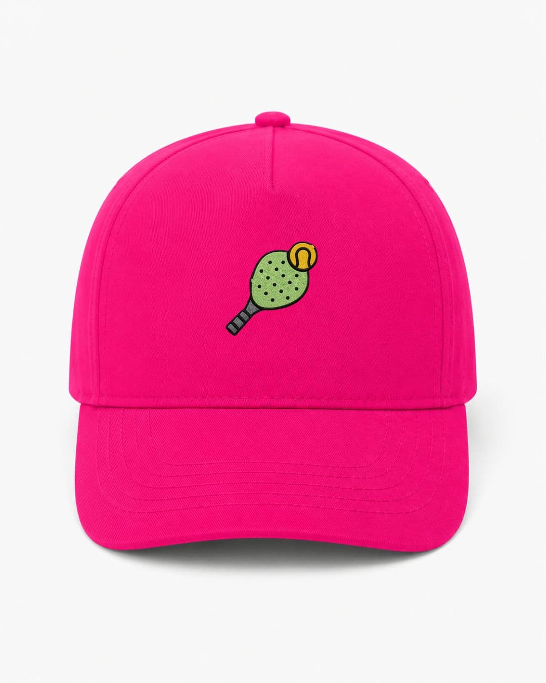 Cappellino Ricamato Unisex Da Baseball Regolabile – Design Racchetta da Paddle + Palla