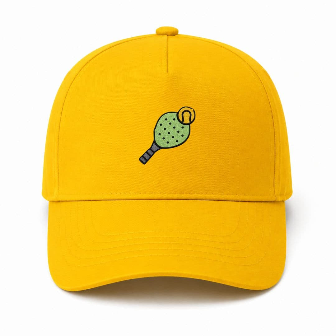 Cappellino Ricamato Unisex Da Baseball Regolabile – Design Racchetta da Paddle + Palla