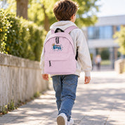 Zaino Bambino in Poliestere 600D 28x38x12 cm – Schienale Imbottito e Spallacci Regolabili - Design Ricamato Super Boss