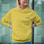 Felpa Ricamata Unisex Con Cappuccio – Morbida e Confortevole – Design Zampina Cagnolino + Battito cardiaco