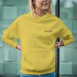 Felpa Ricamata Unisex Con Cappuccio – Morbida e Confortevole – Design Zampina Cagnolino + Battito cardiaco