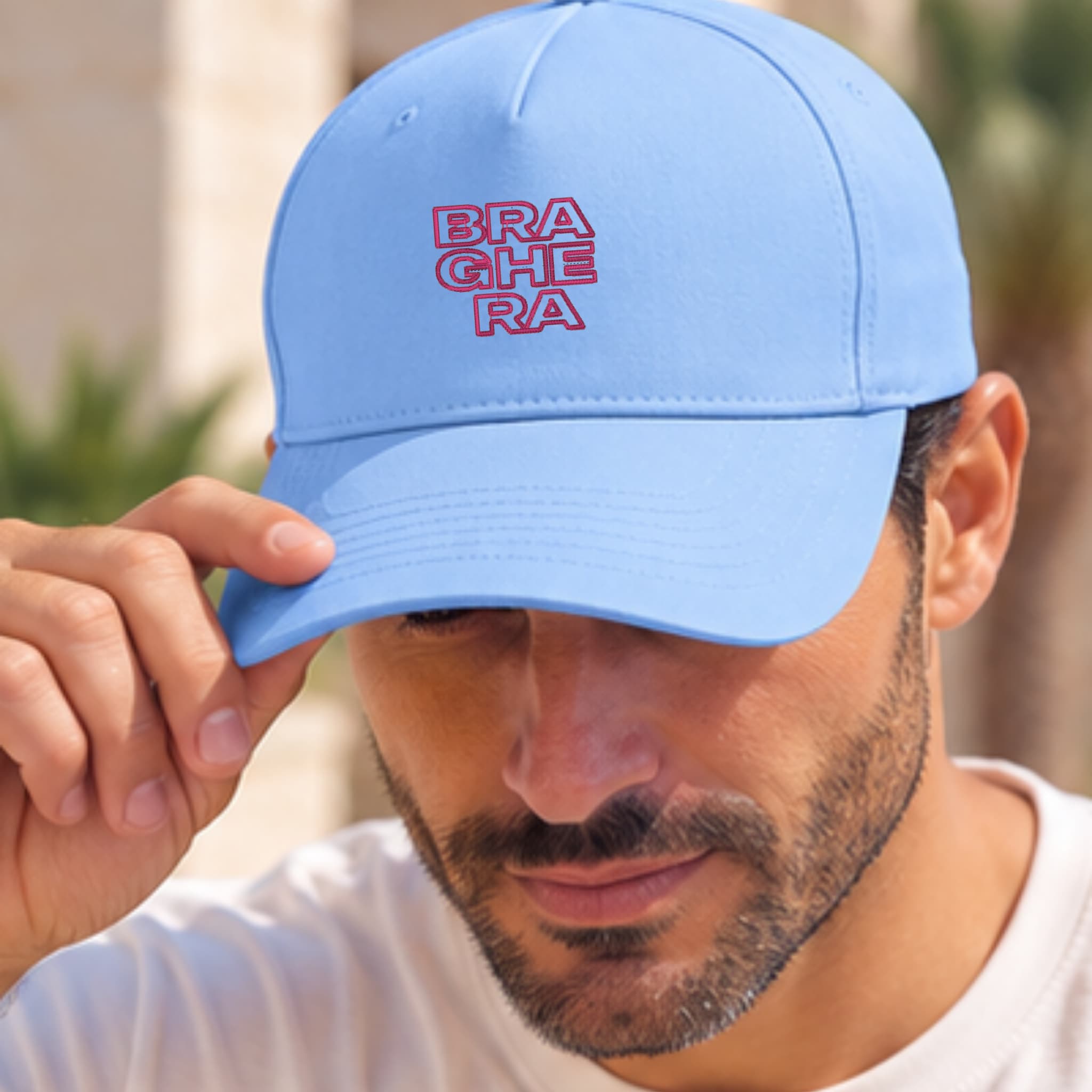 Cappellino Ricamato Unisex Da Baseball Regolabile – Design Braghera Outline