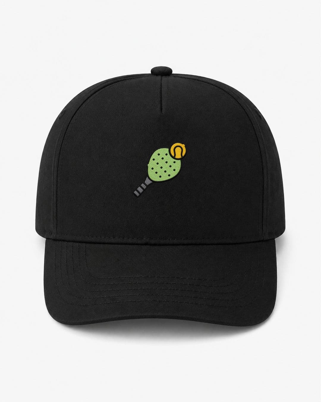 Cappellino Ricamato Unisex Da Baseball Regolabile – Design Racchetta da Paddle + Palla