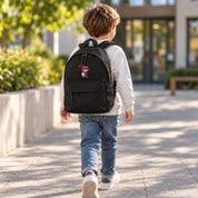Mochila Infantil de Poliéster 600D 28x38x12 cm – Respaldo Acolchado y Tirantes Ajustables - Diseño Bordado de Osito con Corazón