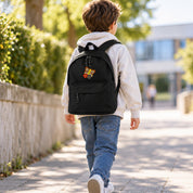 Mochila Infantil de Poliéster 600D 28x38x12 cm – Espalda Acolchada y Correas Ajustables – Diseño Bordado Mariposa con Flores