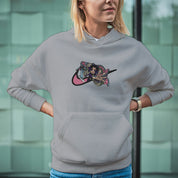 Felpa Ricamata Unisex Con Cappuccio – Morbida e Confortevole – Design Swoosh Shinobu