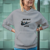 Felpa Ricamata Unisex Con Cappuccio – Morbida e Confortevole – Design Just do it Later con B.Bunny