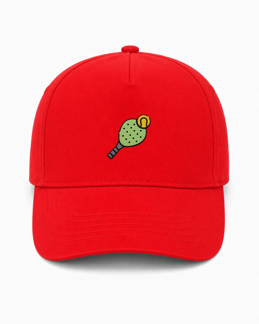 Cappellino Ricamato Unisex Da Baseball Regolabile – Design Racchetta da Paddle + Palla