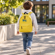 Zaino Bambino in Poliestere 600D 28x38x12 cm – Schienale Imbottito e Spallacci Regolabili - Design Ricamato Super Boss