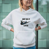 Felpa Ricamata Unisex Con Cappuccio – Morbida e Confortevole – Design Just do it Later con B.Bunny