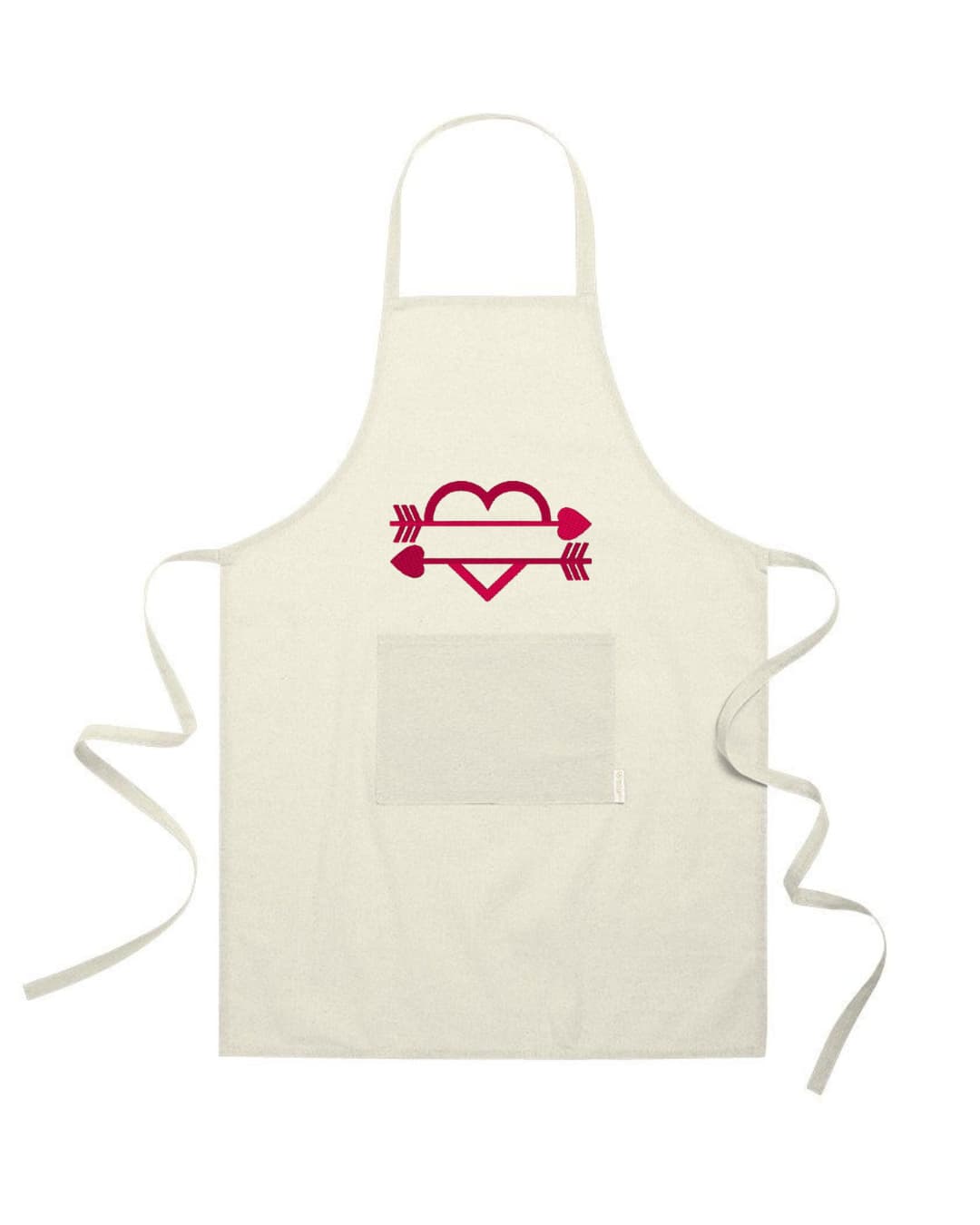 Grembiule in Cotone Riciclato – Sostenibile e Pratico – Cucina e Lavoro – Design Ricamato Cuore con Nome