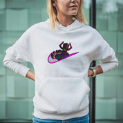 Felpa Ricamata Unisex Con Cappuccio – Morbida e Confortevole – Design Swoosh Galactus