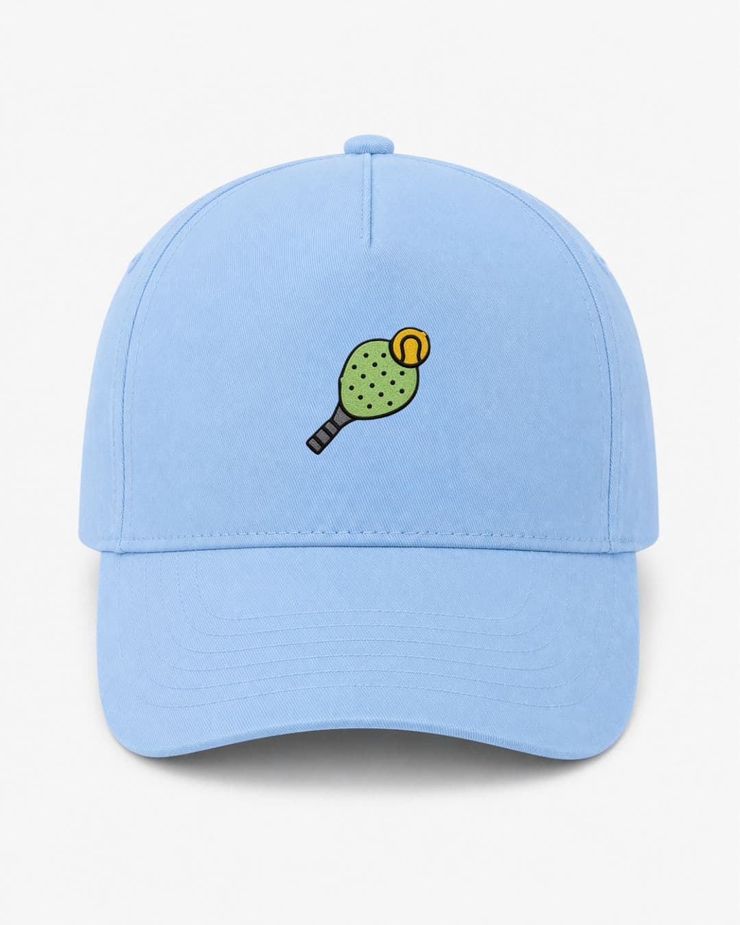 Cappellino Ricamato Unisex Da Baseball Regolabile – Design Racchetta da Paddle + Palla