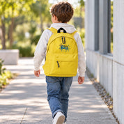 Zaino Bambino in Poliestere 600D 28x38x12 cm – Schienale Imbottito e Spallacci Regolabili - Design Ricamato Super Boss