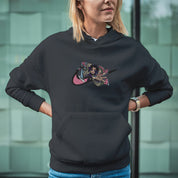 Felpa Ricamata Unisex Con Cappuccio – Morbida e Confortevole – Design Swoosh Shinobu
