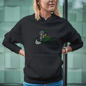 Felpa Ricamata Unisex Con Cappuccio – Morbida e Confortevole – Design Swoosh Dr Doom