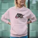 Felpa Ricamata Unisex Con Cappuccio – Morbida e Confortevole – Design Swoosh Shinobu