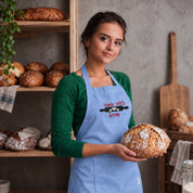 Grembiule in Cotone Riciclato o Poliestere e Cotone – Sostenibile e Pratico – Cucina e Lavoro – Design Ricamato Made With love