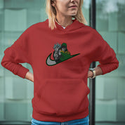 Felpa Ricamata Unisex Con Cappuccio – Morbida e Confortevole – Design Swoosh Dr Doom