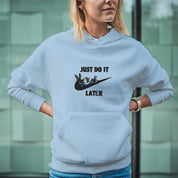 Felpa Ricamata Unisex Con Cappuccio – Morbida e Confortevole – Design Just do it Later con B.Bunny