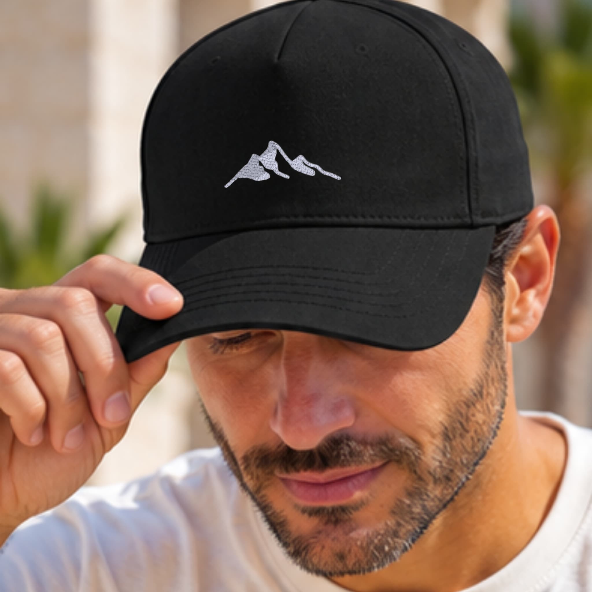 Cappellino Ricamato Unisex Da Baseball Regolabile – Design Montagna