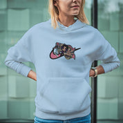 Felpa Ricamata Unisex Con Cappuccio – Morbida e Confortevole – Design Swoosh Shinobu