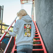 Felpa Ricamata sulla schiena Con Cappuccio Unisex – Morbida e Confortevole – Design 3 pirati onepiece