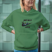 Felpa Ricamata Unisex Con Cappuccio – Morbida e Confortevole – Design Just do it Later con B.Bunny