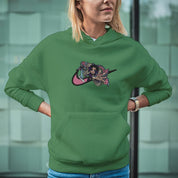 Felpa Ricamata Unisex Con Cappuccio – Morbida e Confortevole – Design Swoosh Shinobu