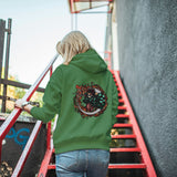 Felpa Ricamata sulla schiena Con Cappuccio Unisex – Morbida e Confortevole – Design Tanjiro danza del drago del sole