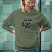 Felpa Ricamata Unisex Con Cappuccio – Morbida e Confortevole – Design Just do it Later con B.Bunny