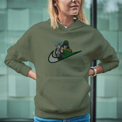 Felpa Ricamata Unisex Con Cappuccio – Morbida e Confortevole – Design Swoosh Dr Doom