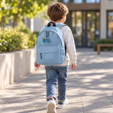 Zaino Bambino in Poliestere 600D 28x38x12 cm – Schienale Imbottito e Spallacci Regolabili - Design Ricamato Super Boss