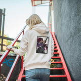 Felpa Ricamata sulla schiena Con Cappuccio Unisex – Morbida e Confortevole – Design Kokushibo