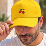 Cappellino Ricamato Unisex Da Baseball Regolabile – Design Ciliegie