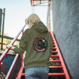 Felpa Ricamata sulla schiena Con Cappuccio Unisex – Morbida e Confortevole – Design Tanjiro danza del drago del sole