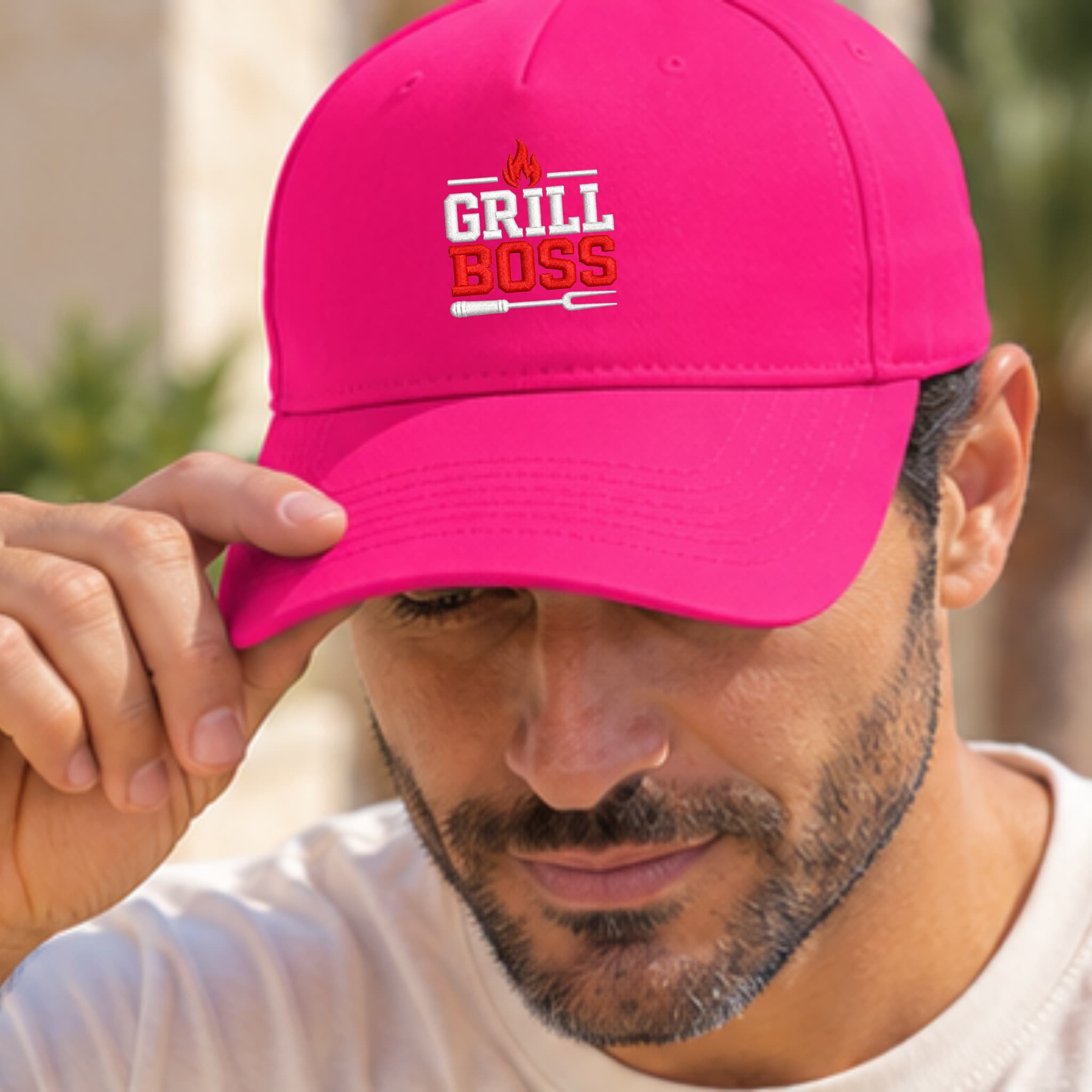 Cappellino Ricamato Unisex Da Baseball Regolabile – Design Grill Boss