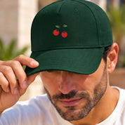 Cappellino Ricamato Unisex Da Baseball Regolabile – Design Ciliegie