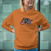 Felpa Ricamata Unisex Con Cappuccio – Morbida e Confortevole – Design Swoosh Shinobu