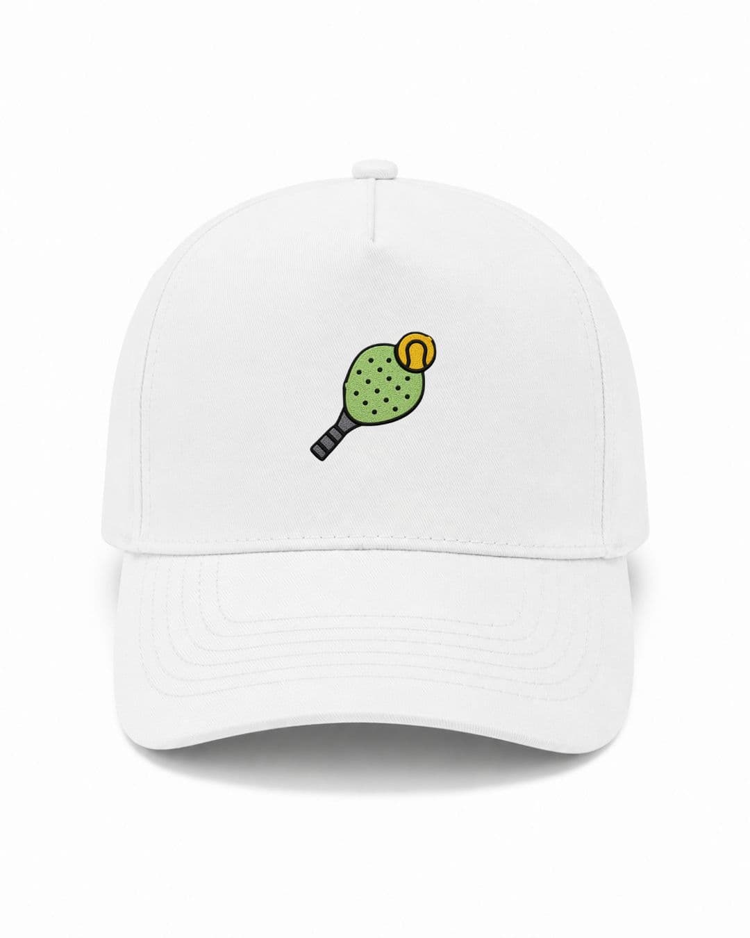 Cappellino Ricamato Unisex Da Baseball Regolabile – Design Racchetta da Paddle + Palla