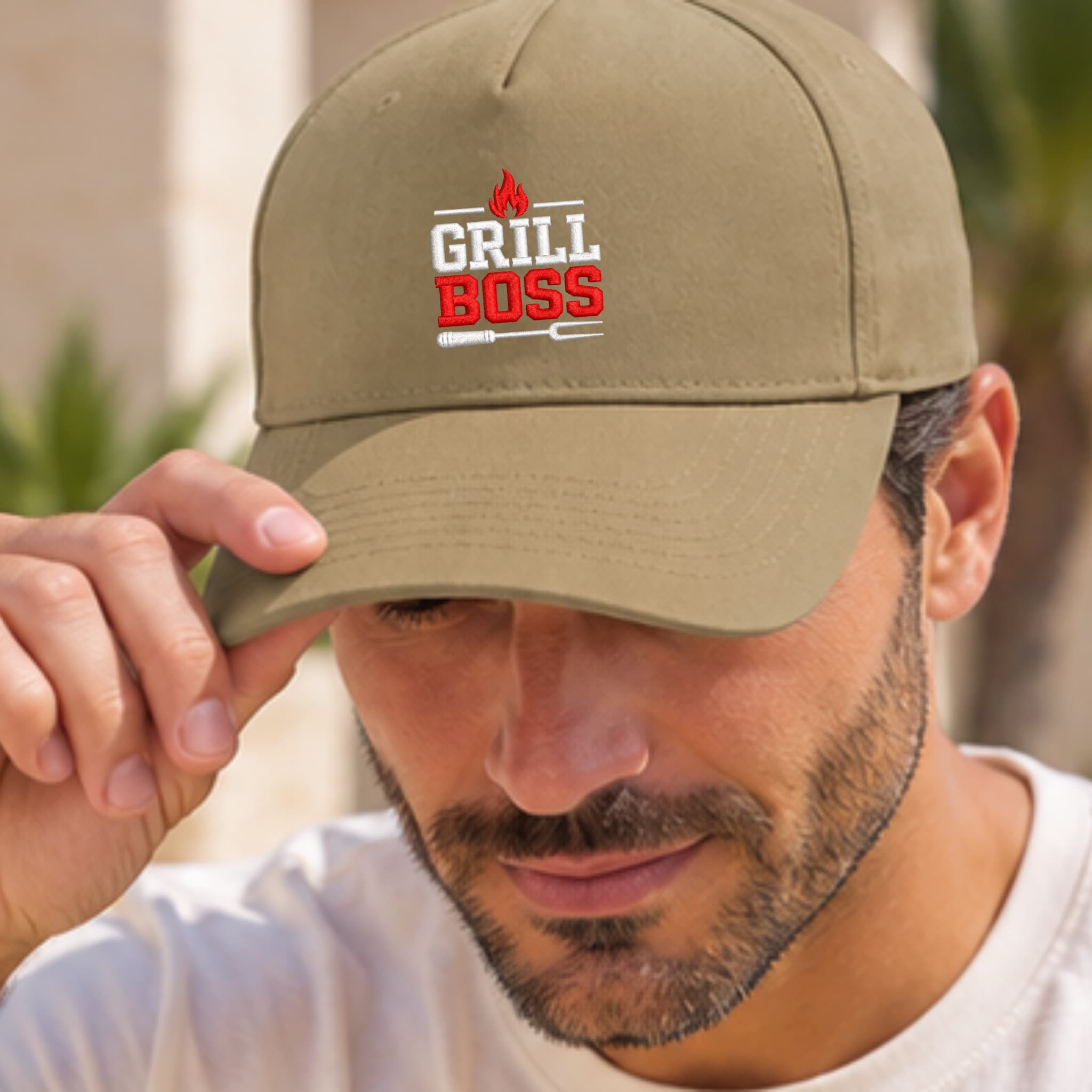 Cappellino Ricamato Unisex Da Baseball Regolabile – Design Grill Boss