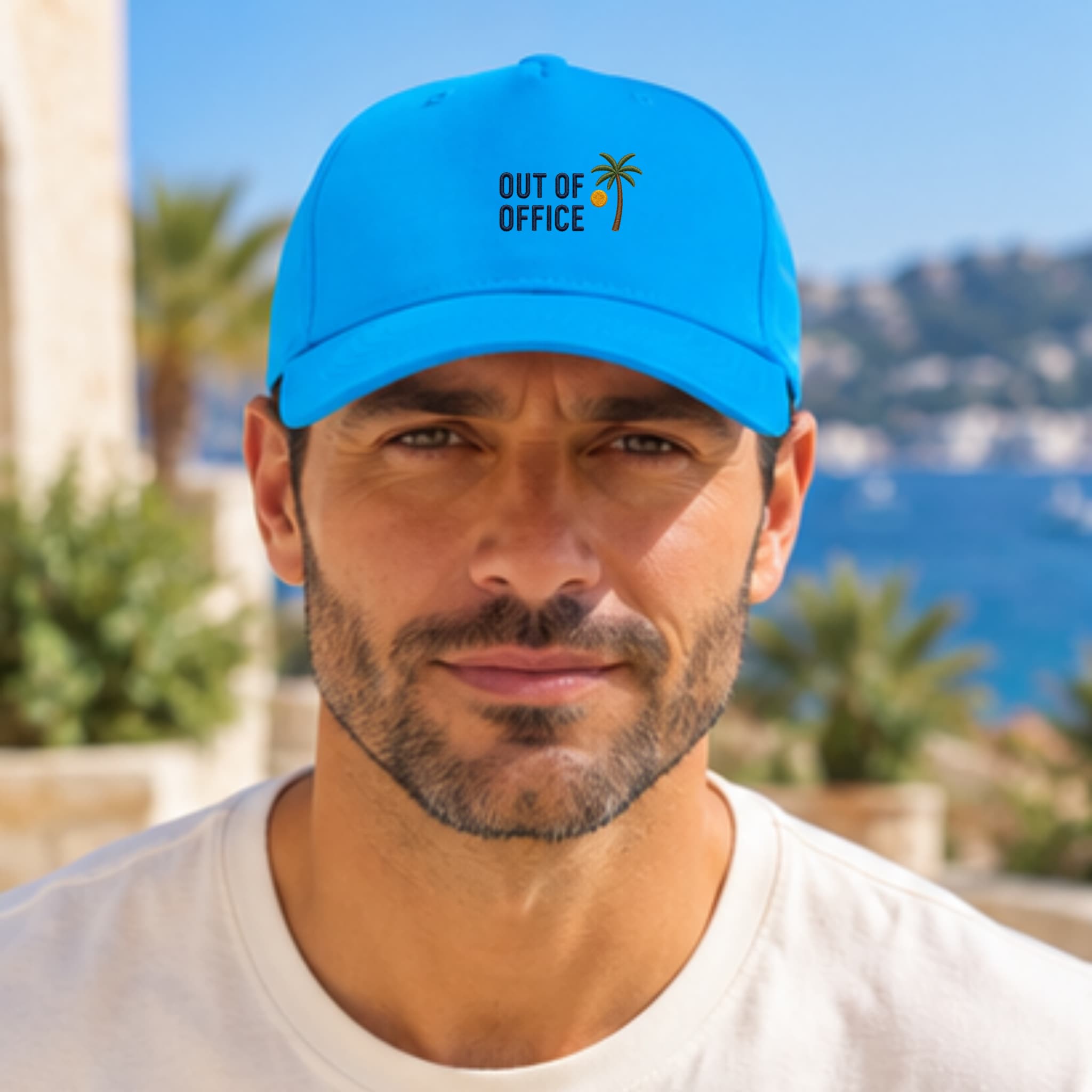 Cappellino Ricamato Unisex Da Baseball Regolabile – Design Out of office logo Palma