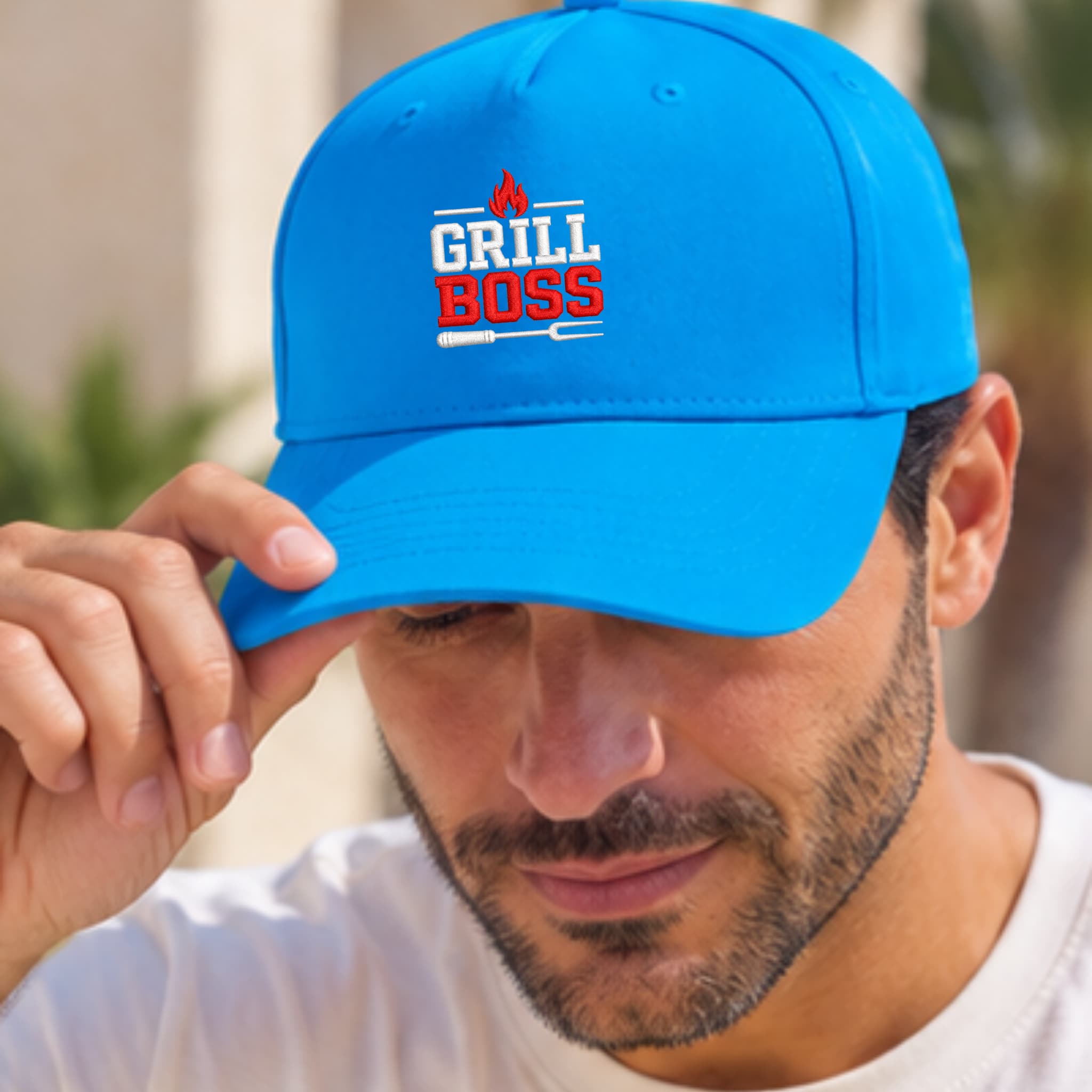 Cappellino Ricamato Unisex Da Baseball Regolabile – Design Grill Boss