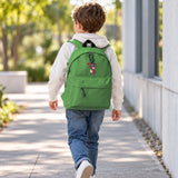 Mochila Infantil de Poliéster 600D 28x38x12 cm – Respaldo Acolchado y Tirantes Ajustables - Diseño Bordado de Osito con Corazón