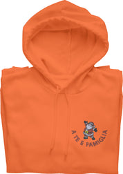 Felpa Ricamata Unisex – Morbida con Cappuccio e Tasca Frontale – Stile Streetwear – Happy Babbo Natale A te e famiglia