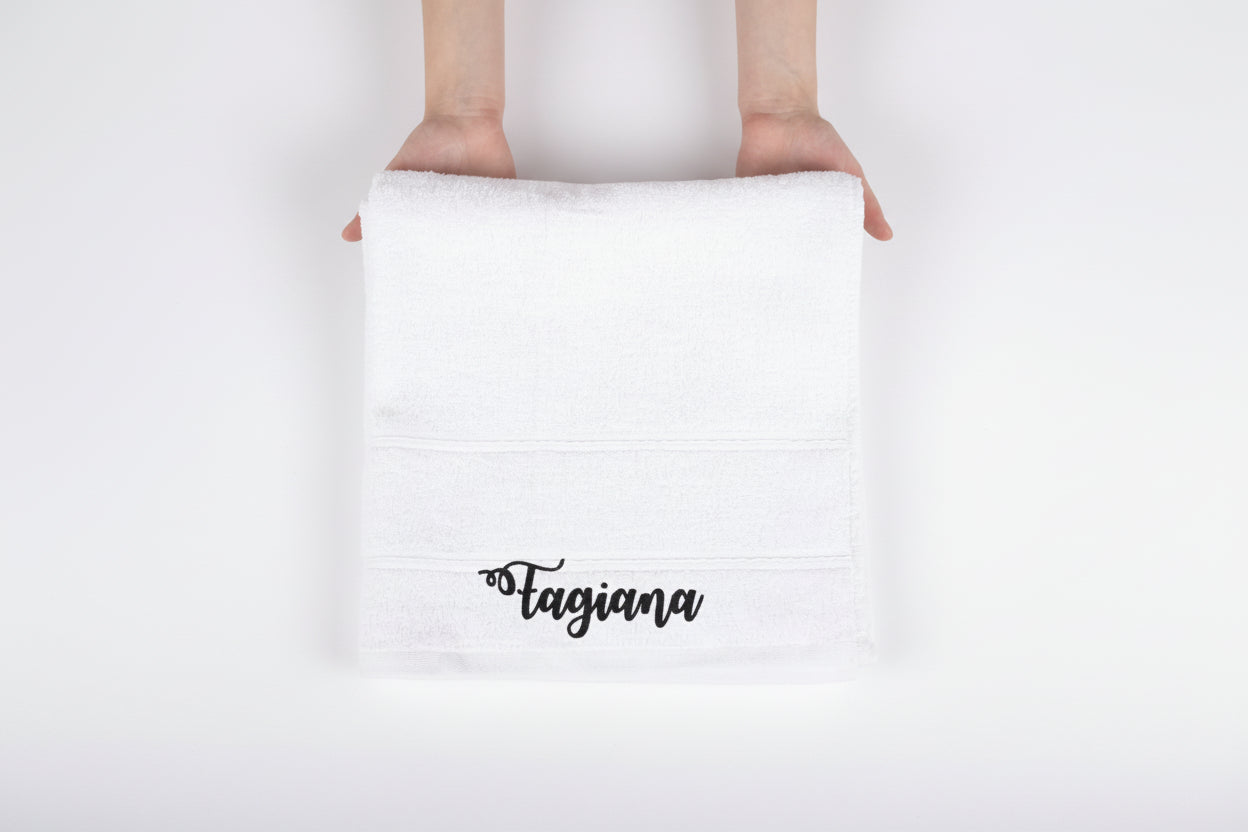 Asciugamano Ospiti Ricamato in Cotone 30×50 cm – Morbido e Assorbente – 360 gr/m² – Design Fagiana-Biiply