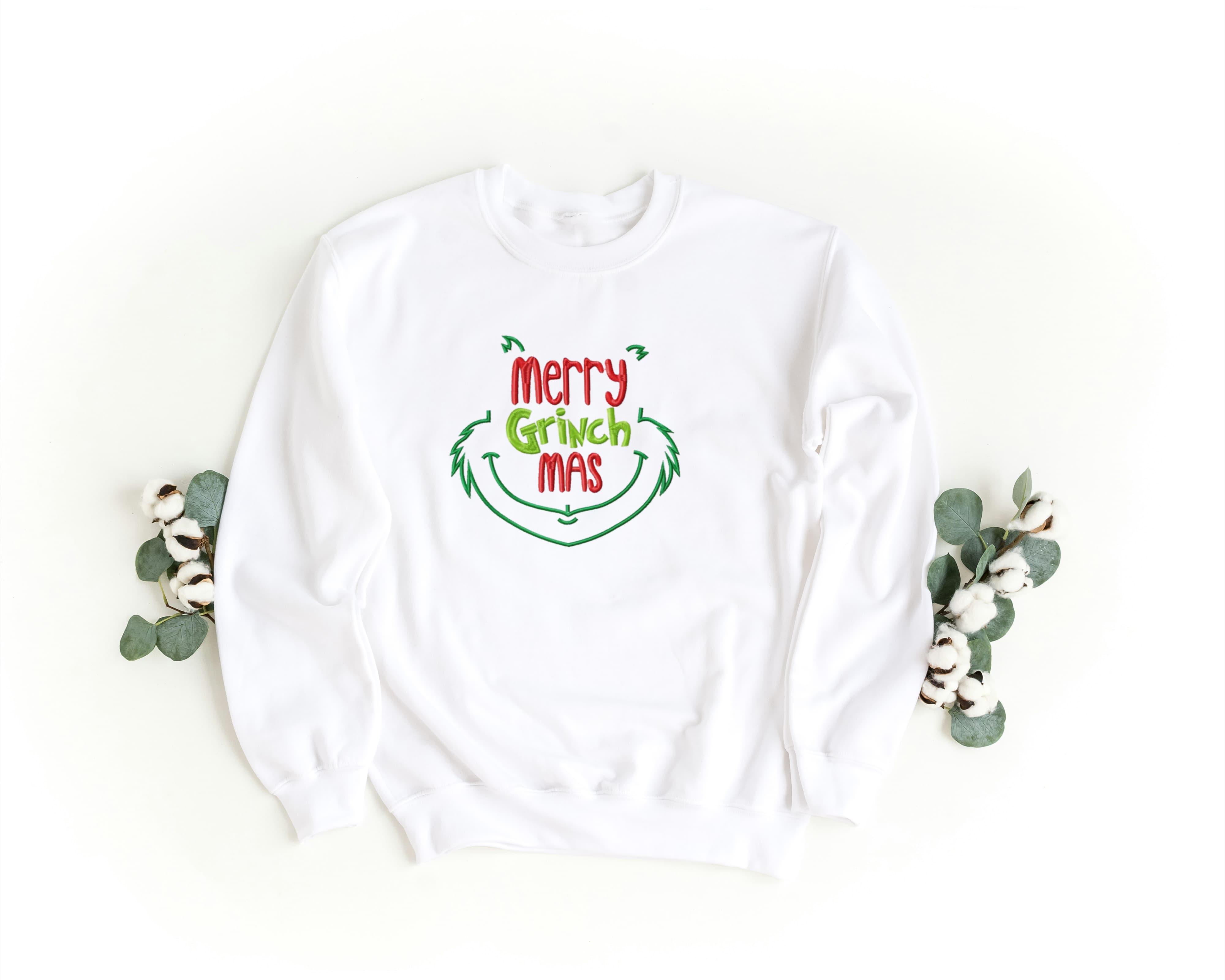 Felpa Ricamata Unisex – Morbida – Stile Streetwear – Merry Grinch