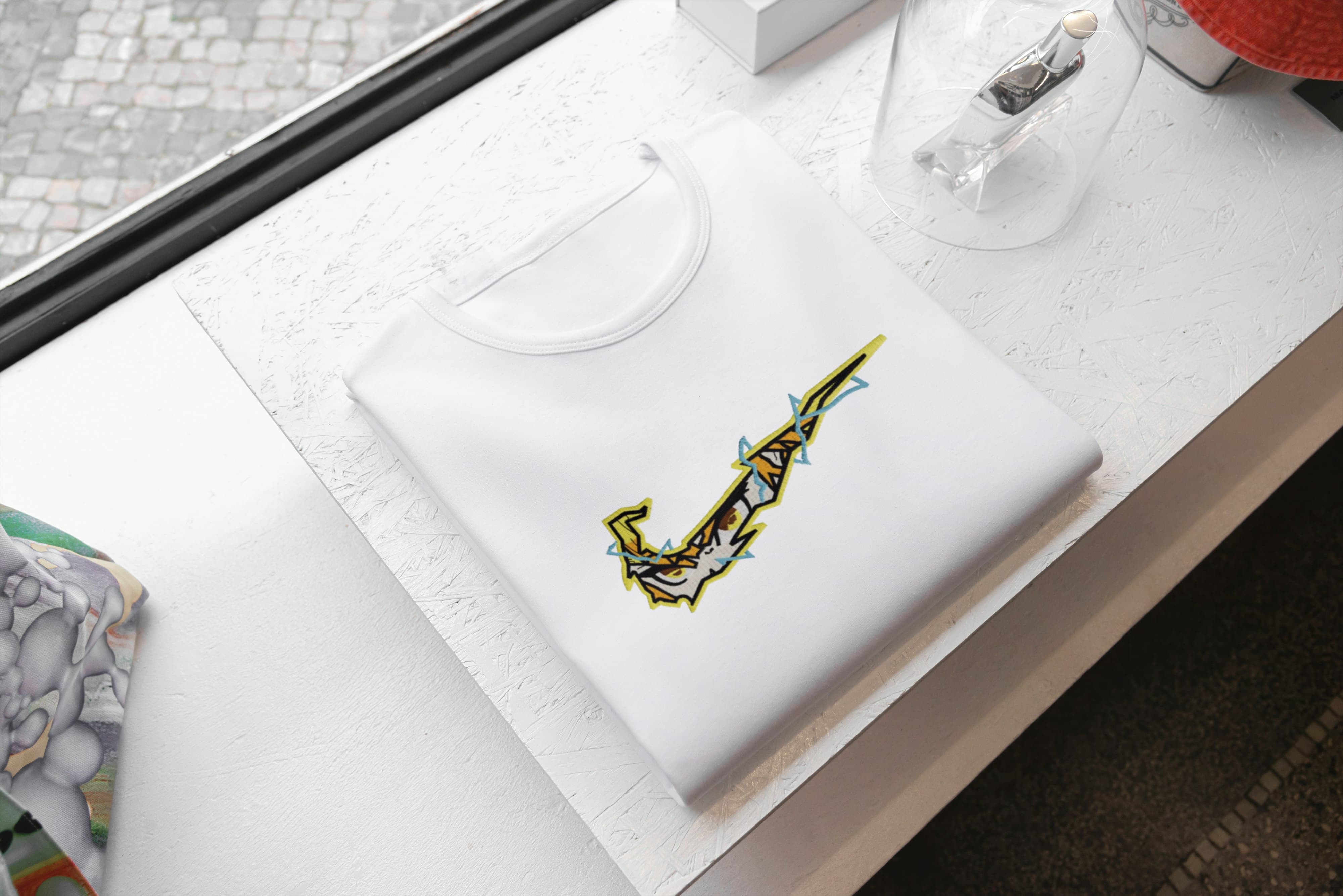T-Shirt Unisex Ricamata 100% Cotone – Confortevole – Design Swoosh Zenitzu